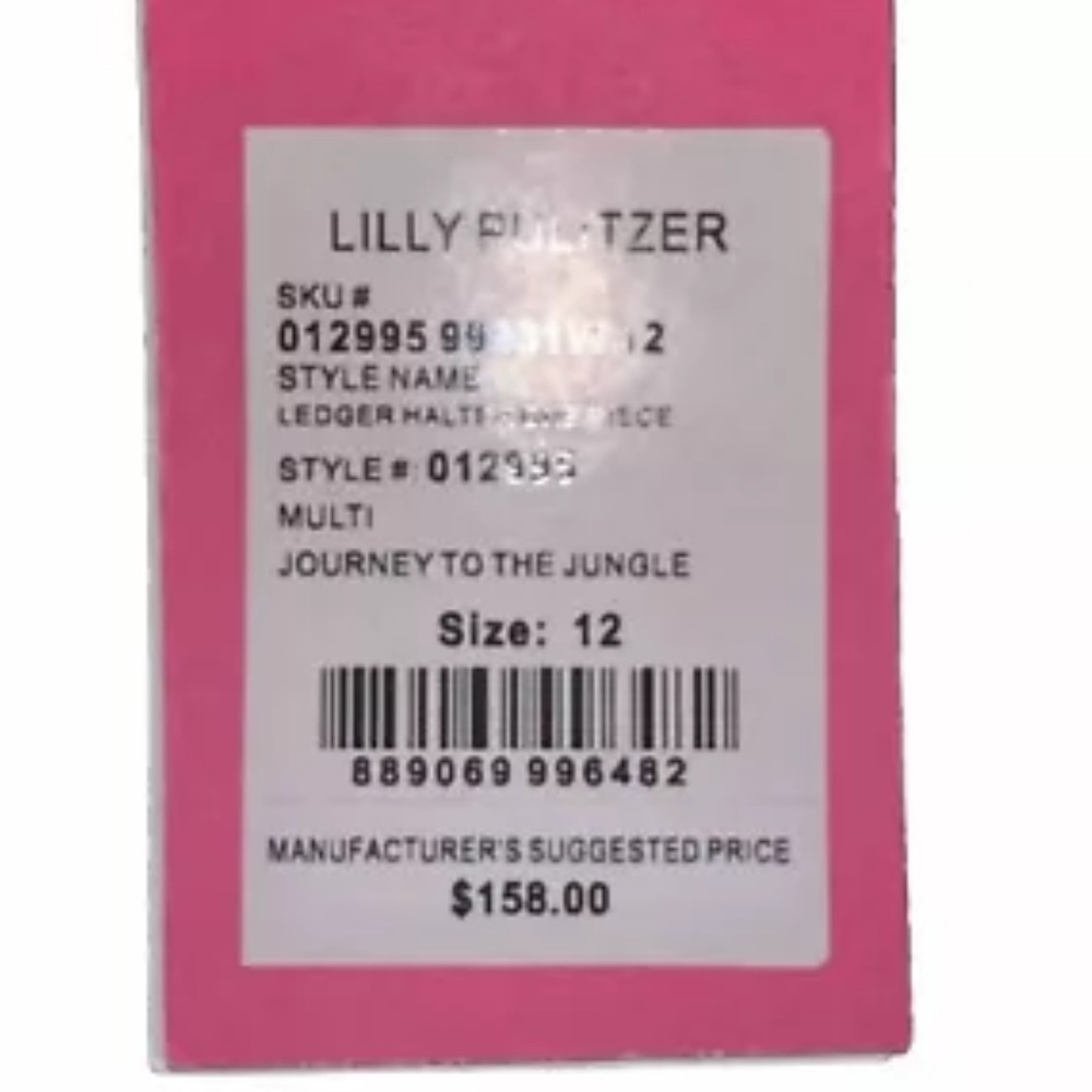 NWT Lilly Pulitzer Ledger Journey To Jungle Floral Halter One Piece Swimsuit - Picture 8 of 8